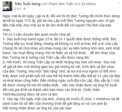 Tam thu xuc dong truoc le 49 ngay Tran Lap hinh anh 1