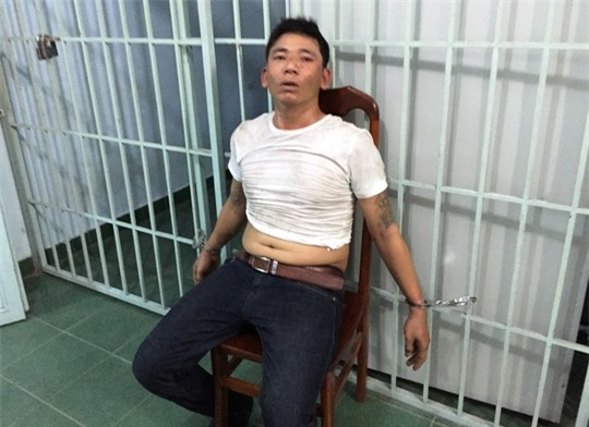 Đối tượng tại trụ sở công an