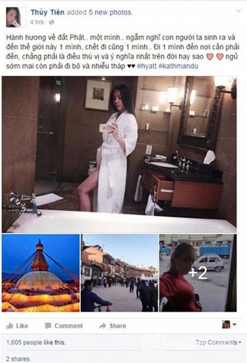 Bức ảnh khiến Thủy Tiên gặp nhiều rắc rối