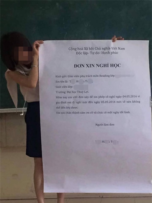 Lá đơn xin nghỉ học vĩ đại chưa từng thấy