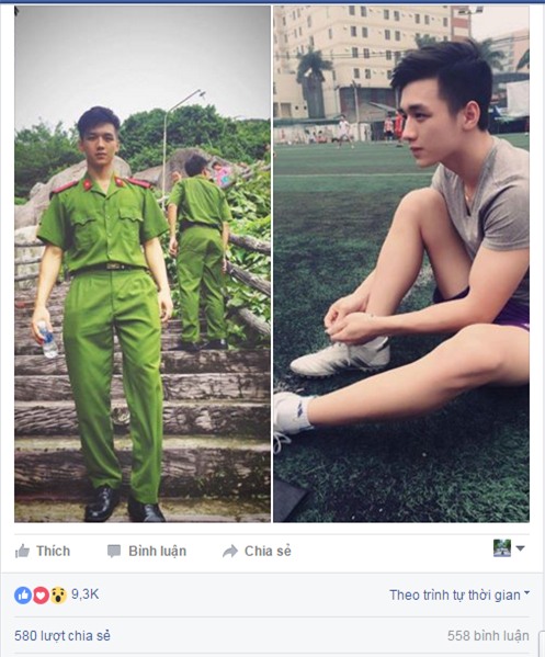 Anh công an Việt có vẻ đẹp tiểu mỹ thụ được phái nữ truy lùng trên mạng xã hội - Ảnh 1.