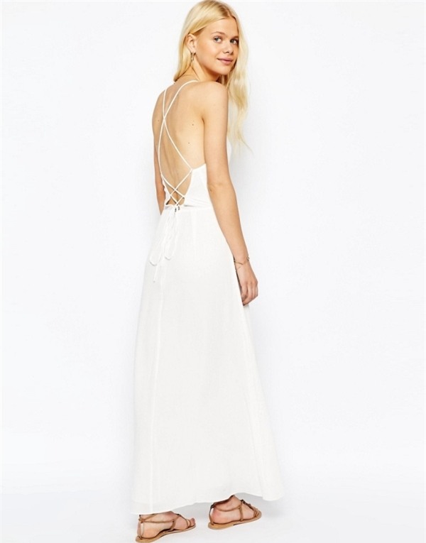 Image 1 of ASOS Maxi Dress with Tie Back