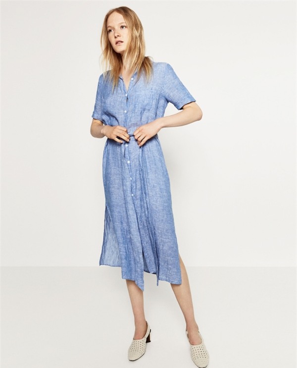 LINEN SHIRT DRESS