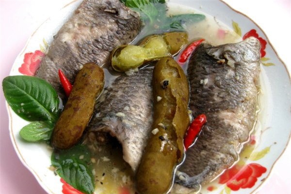 Pọoc cà nhạy, cá rô đồng kho đọt me, món ngon dân dã, đặc sản Trà Vinh, du lịch Trà Vinh, ẩm thực Trà Vinh