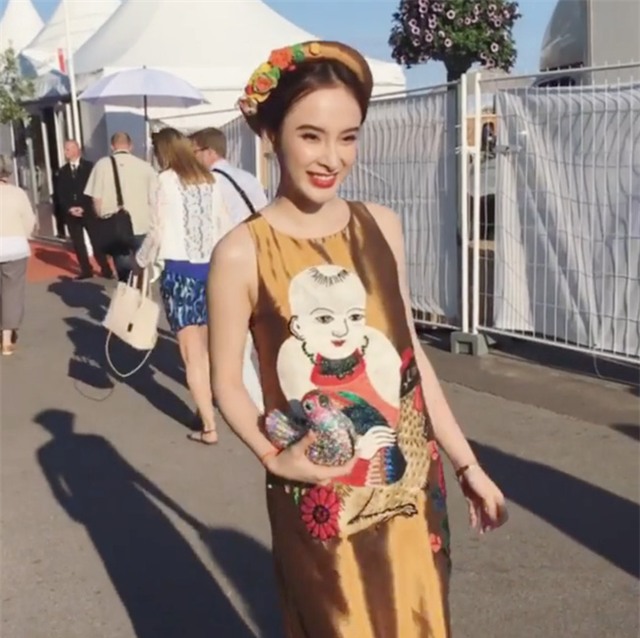 Angela Phương Trinh tại Cannes: Lần đầu xuất hiện là thả dáng với trang phục thêu tranh Đông Hồ - Ảnh 4.