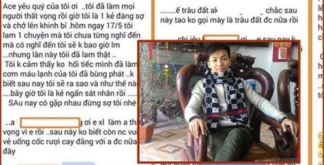 Đâm chết người rồi bình thản lên facebook từ biệt bạn bè