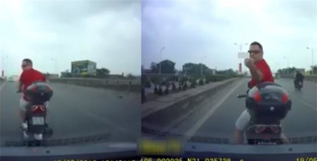 Clip ông Tây giang hồ chặn đầu ô tô ở Hà Nội, đập bể gương xe