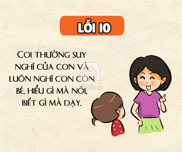 Sai lầm khi nuôi con