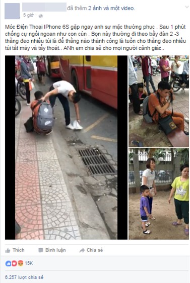 Soái ca trấn áp kẻ móc trộm iPhone 6S ở bến xe bus Hà Nội khiến nhiều người ngưỡng mộ - Ảnh 2.