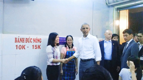 obama ăn bún chả- bún chả hương liên