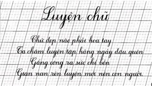 luyện chữ, viết đẹp, nết người, nhân cách, con người