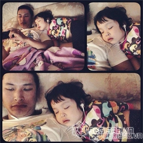 nhóc tỳ nhà sao ngủ với bố 6