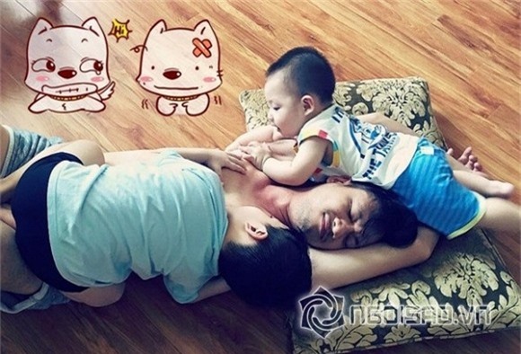 nhóc tỳ nhà sao ngủ với bố 0