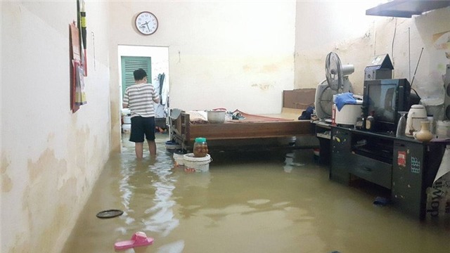 tát nước, mưa ngập, Hà Nội, lũ lụt, tắc đường, công sở, đến trường, đi làm