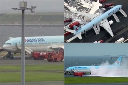 Máy bay chở 319 người bốc cháy trước khi cất cánh - ảnh 1