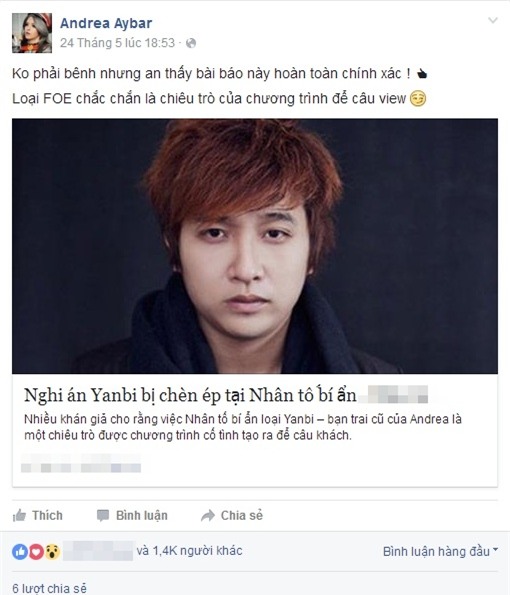 Sau 3 năm bị đánh đập và chia tay, Andrea lại quay về với Yanbi? - Ảnh 1.