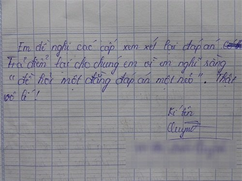 dap an “lech” de thi, hoc sinh buc xuc hinh anh 3