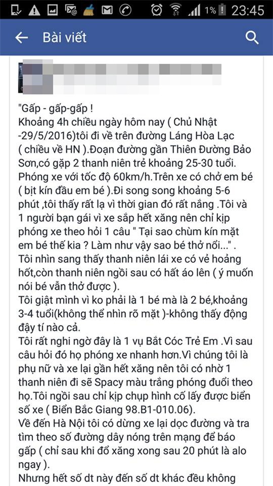 Thực hư chuyện phát hiện 2 cháu bé bị trùm kín đầu  - Ảnh 1.