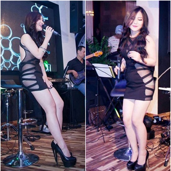 Cô để lộ tới 80% cơ thể trong lớp váy xuyên thấu.