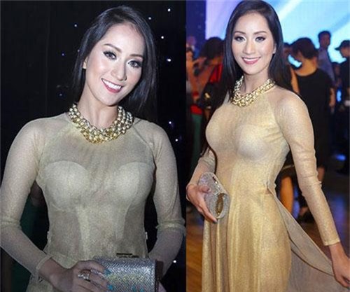 Khánh Thi không được đẹp mắt khi diện áo dài khi bị lộ nội y.