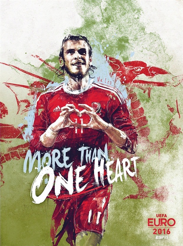 24. Đội tuyển xứ Wales: Hơn 1 trái tim.