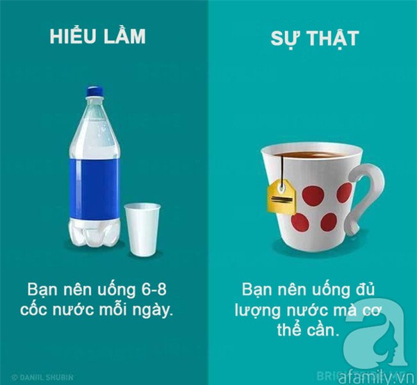 hiểu lầm về ăn uống lành mạnh