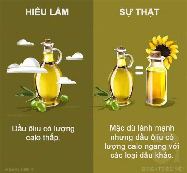 hiểu lầm về ăn uống lành mạnh