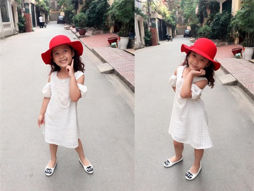 vay ao xinh yeu sanh dieu cua be nhim con gai hong dang - 1