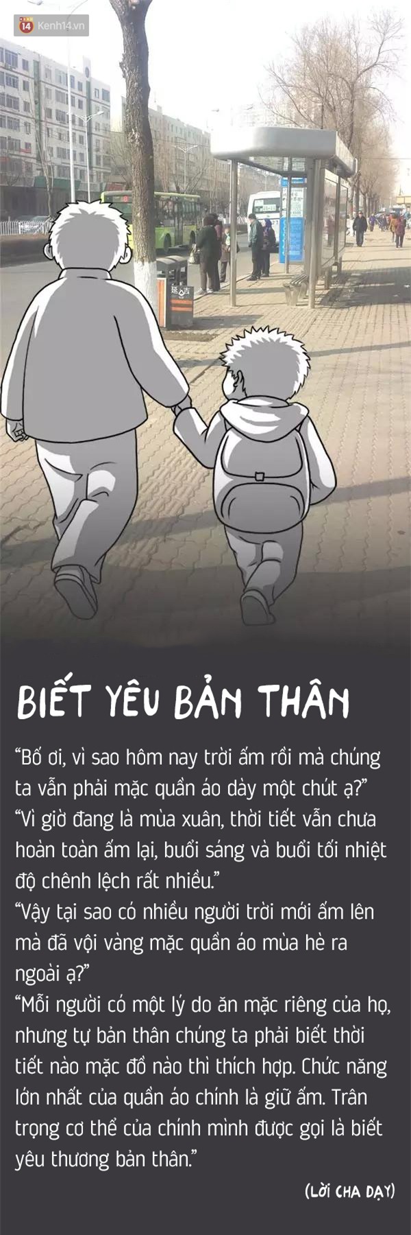 Thấm thía với bộ tranh Lời cha dạy: Cha ơi, một người càng có nhiều tiền thì càng giỏi ạ? - Ảnh 2.