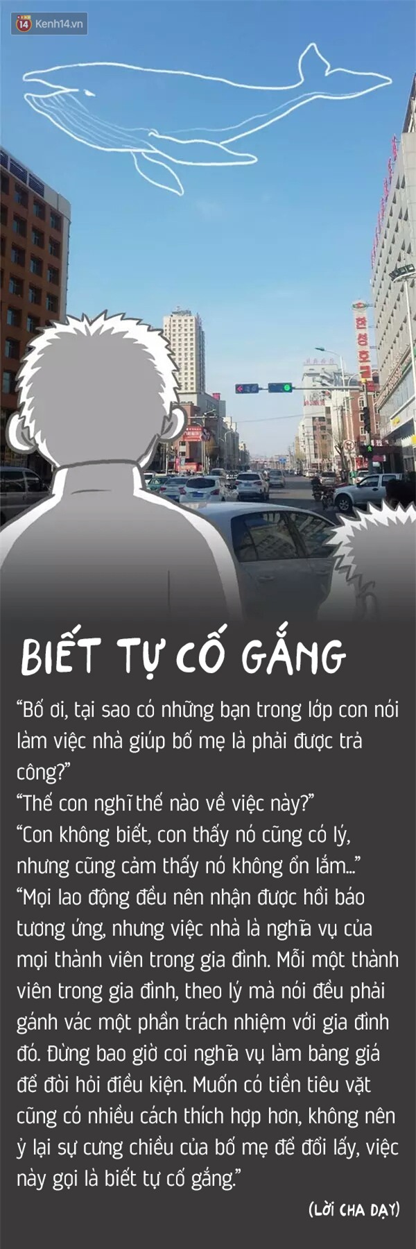 Thấm thía với bộ tranh Lời cha dạy: Cha ơi, một người càng có nhiều tiền thì càng giỏi ạ? - Ảnh 3.