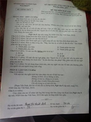 giao vien tranh cai, hoc sinh hoang mang vi de thi van vao lop 10 - 1