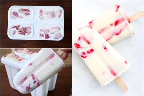 Làm kem sữa dâu tây nhìn là muốn ăn liền!