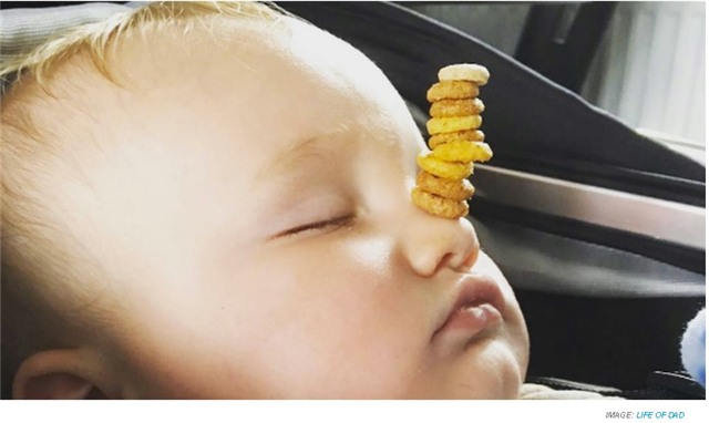 các ông bố, thách thức, xếp bánh, CheerioChallenge,