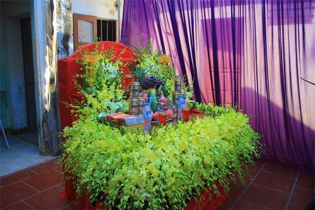 Ban thờ Đại tá Trần Quang Khải lập tại quê nhà.