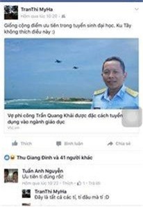 Phát ngôn gây bức xúc của giáo viên trường THPT Trần Nhân Tông. Ảnh chụp màn hình