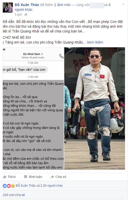 bai tho do nhat nam gui tang con gai phi cong tran quang khai lam ai cung khoc - 1