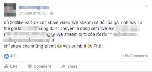 Nhiều người mất tài khoản vì xem các clip sex được live stream trực tiếp trên facebook - Ảnh 3.