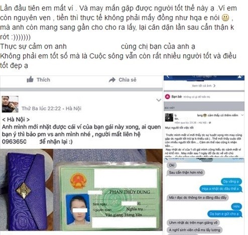 Tình người qua chuyện trả 5 triệu đồng cho cô gái bị mất - Ảnh 1.