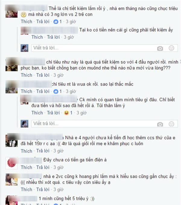 Chi 4 triệu đồng/tháng cho cả nhà vẫn bị chồng cằn nhằn