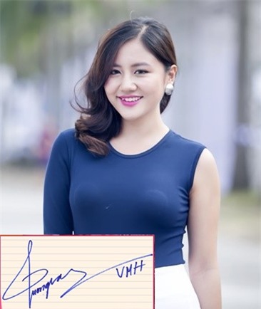 Thoạt nhìn, chữ kí Văn Mai Hương trông giống khóa son, phía dưới là những đường nét khá giản dị. - Tin sao Viet - Tin tuc sao Viet - Scandal sao Viet - Tin tuc cua Sao - Tin cua Sao