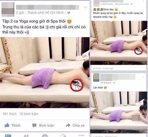 Một bức ảnh mát xa nhưng có tới 3 cô nàng cùng đăng hình. (Ảnh: Internet)