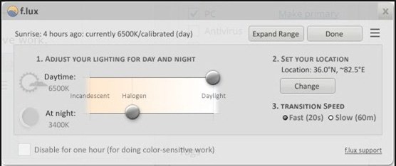 máy tính, độ sáng màn hình