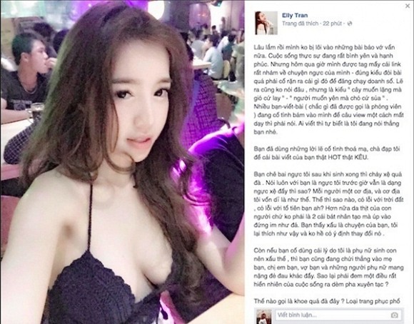 Elly Trần nổi điên khi bị chê ngực mướp, mặc khiêu khích