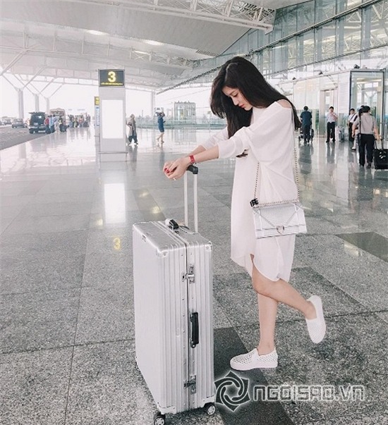 Huyền My thời trang sân bay 9