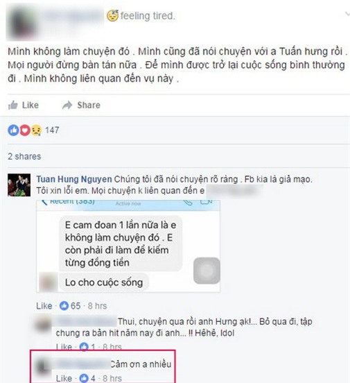 Tuấn Hưng xin lỗi 4