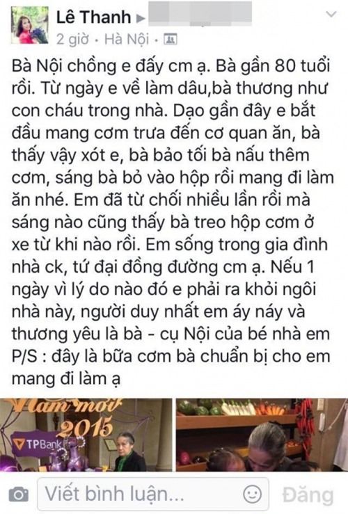 Cháu dâu được bà nội chồng chuẩn bị cơm trưa đi làm gây bão mạng - Ảnh 1.