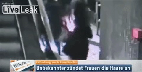 Kinh hoàng: Cô gái bị kẻ biến thái châm lửa đốt tóc tại sân ga