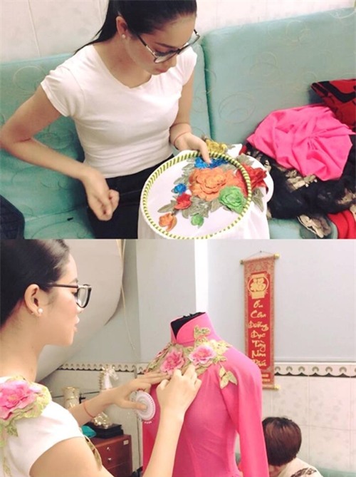 Trước đó Phạm Hương cũng từng khoe với các fan tác phẩm thêu thùado chính tay cô làm ra. - Tin sao Viet - Tin tuc sao Viet - Scandal sao Viet - Tin tuc cua Sao - Tin cua Sao