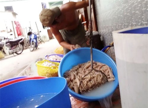 bì heo, Sài Gòn, da heo, da lợn, bì lợn, thịt lợn, lợn chết, bàn nhậu, dân nhậu, thịt thối, hóa chất