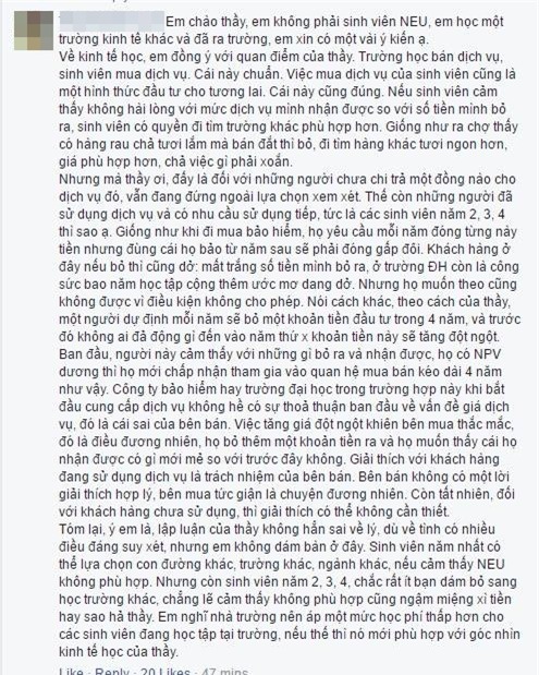 Bài viết gây bão của thầy giáo NEU: Trường ĐH không cần quan tâm gia cảnh sinh viên? - Ảnh 4.